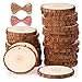 Rodajas de Madera Círculos 6-7 cm 30 pcs Fuyit Discos de Madera Rebanada 10m Cuerda de Cáñamo Maderas Naturales Perforado Con Corteza de Árbol Para Manualidades