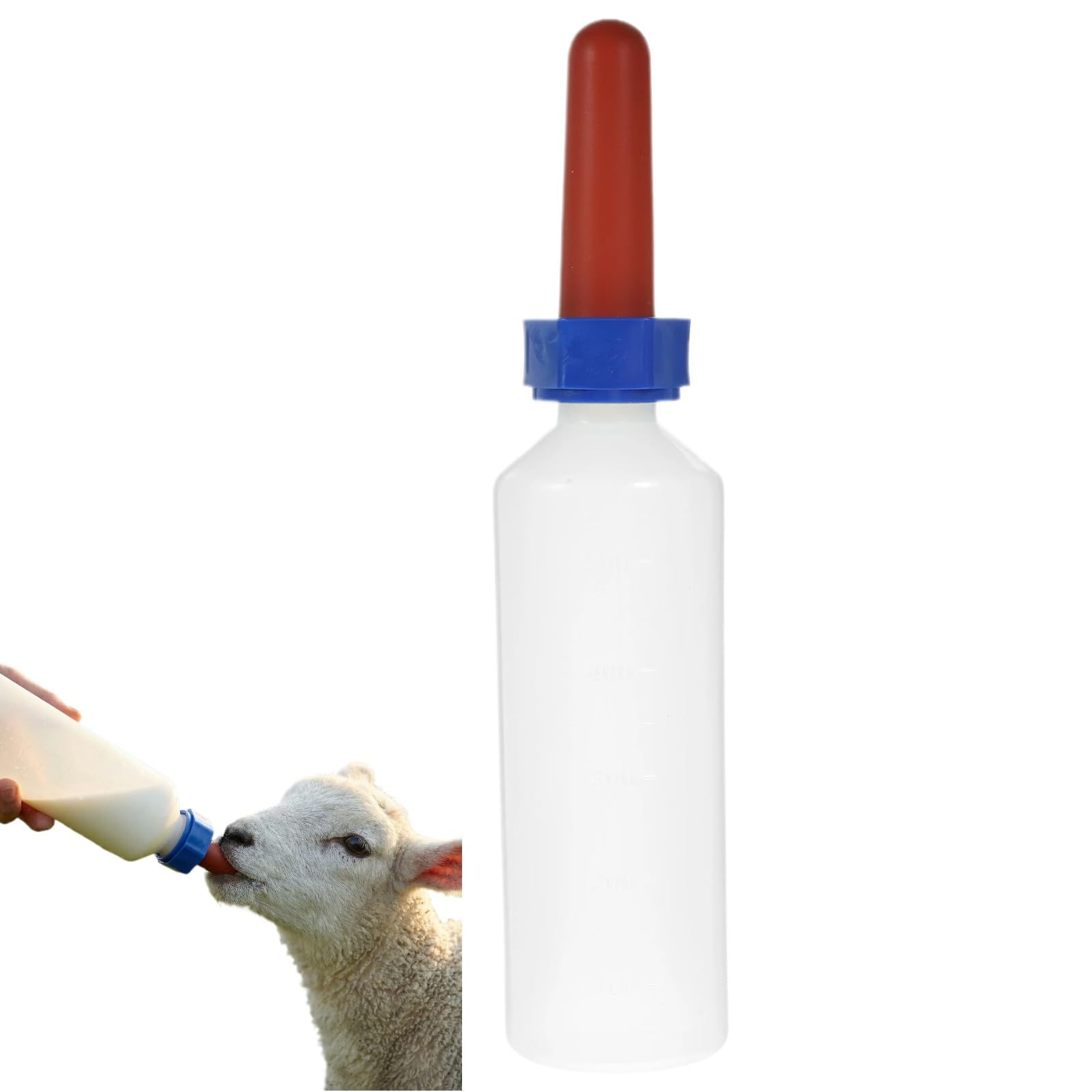 Milisten 500Ml Thickened Silicone Calf Feeding Bottle with Leakproof Nipple for Livestock Farm Animal Nursing and Feeding