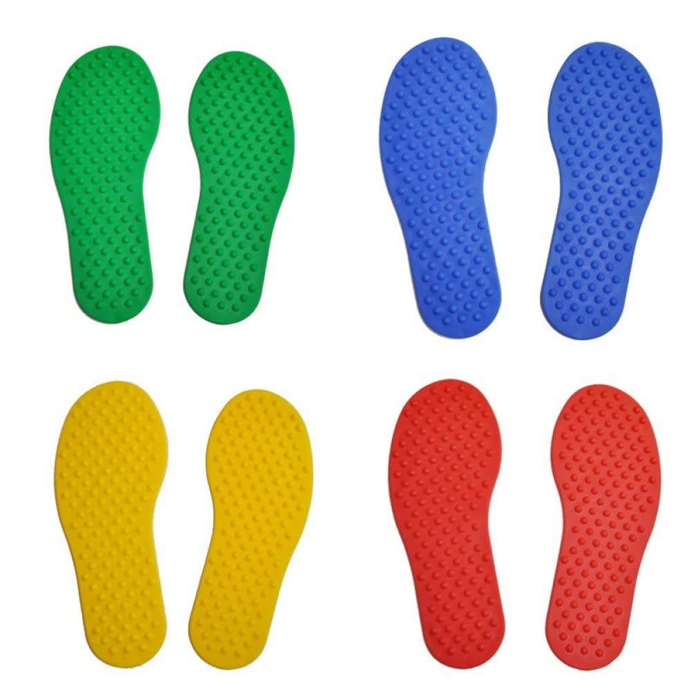 Luxylei Feet Shaped Mat 8pcs Sensory Pathway Floor Decal Exercise Limb Coordination Integration Toy for Children Kids