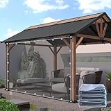 Transparente wasserdichte Outdoor-Plane mit Reißverschluss-Tür, 100 % PVC-Seitenteile für...