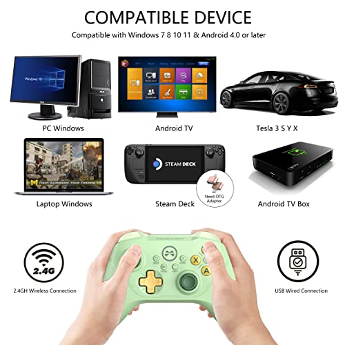 Beitong Asura 2 Pro Wireless Gaming Controller Pc Game Controllers Dual Vibrate Gamepad Joystick For Windows 7 8 10 11,Android Tv,Steam Deck,Tesla,Emulator,Cloud Gaming,Mechanic Keys & D-Pad/Programmable Keys/Hall Effect Trigger/Software Custom/Deadzone Adjust (Avocado) #TOP2
