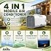smafoseedding 4-In-1 Camping-Klimagerät, Tragbare Klimaanlage, Mobiler Klimagerät, Professioneller Luftkühler Für Hütte Und Büro, 4 Modi: Kühlen/Ventilieren/Entfeuch... Für Reisen 1300W