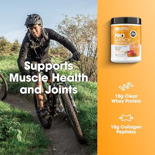 Optimum Nutrition Pro Quench Clear Whey Isolate Protein Powder | 20g Protein, Whey Isolate & Collagen | Sugar-Free Clear Protein Drink & Electrolyte Hydration Formula | 20 Servings, 520g (Tropical Orange Mango) - 5