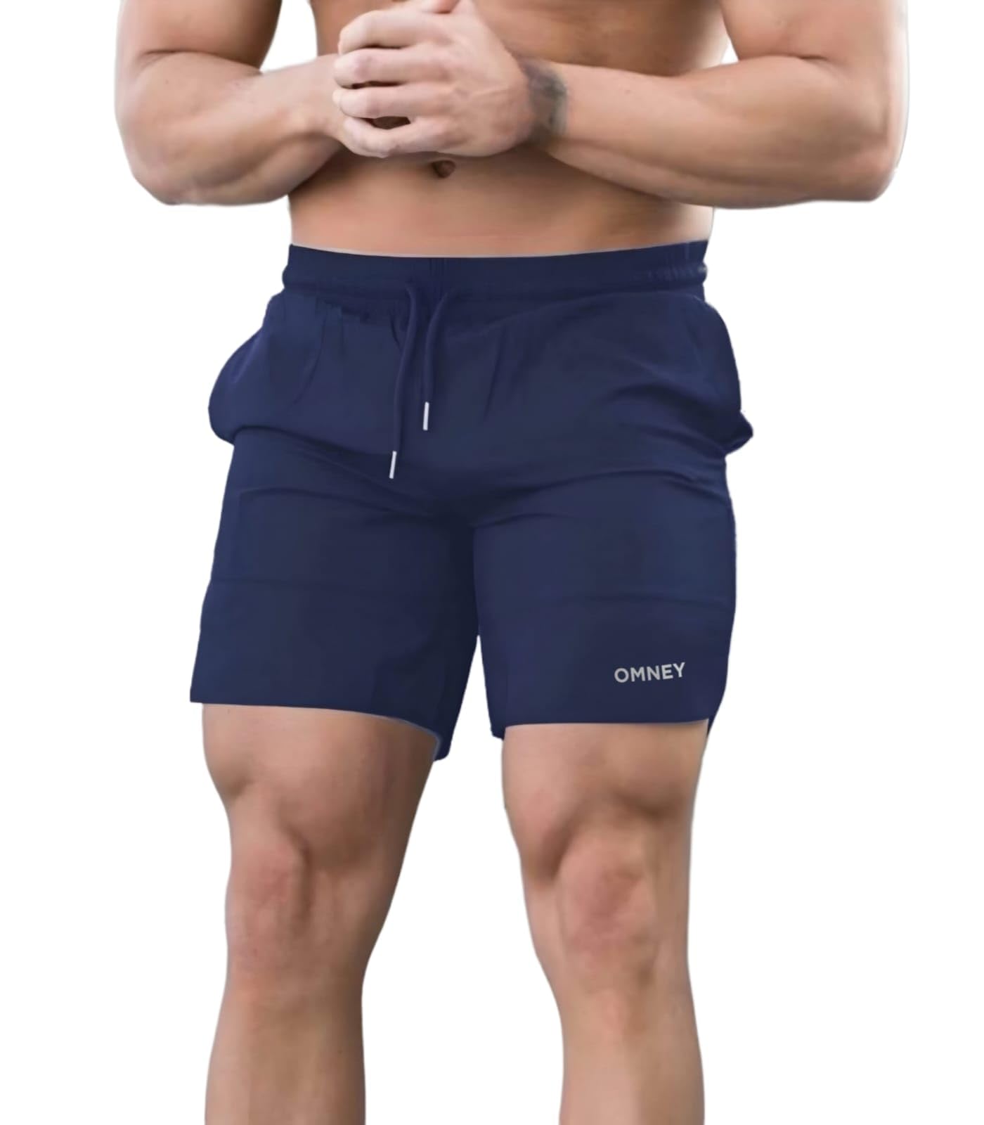 OMNEY, Active Shorts | Men's Short for Running, Gym, & Sports, Comfortable Basic Stylish Shorts for Men.-picture-25