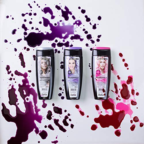 Cameleo - Pink Hair Toner with Rose Water, NO Yellow Shades, Tones, Semi Permanent Hair Dye - Blonde, Grey Hair - Colour & Care - Paraben Free | 200ml