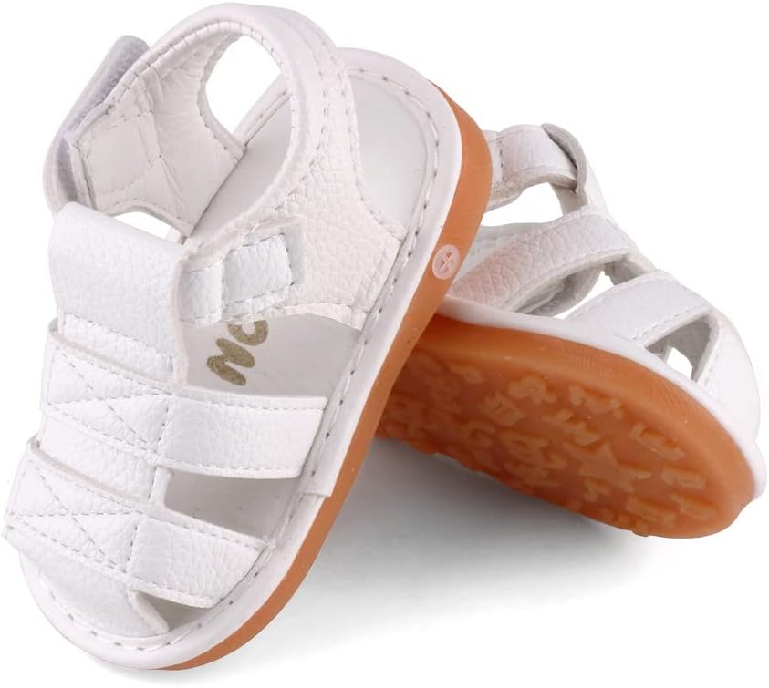 Baby Boys Girls Squeaky Sandals Summer Closed-Toe Anti-Slip Premium Rubber Sole Toddler First Walkers Shoes - Image 7