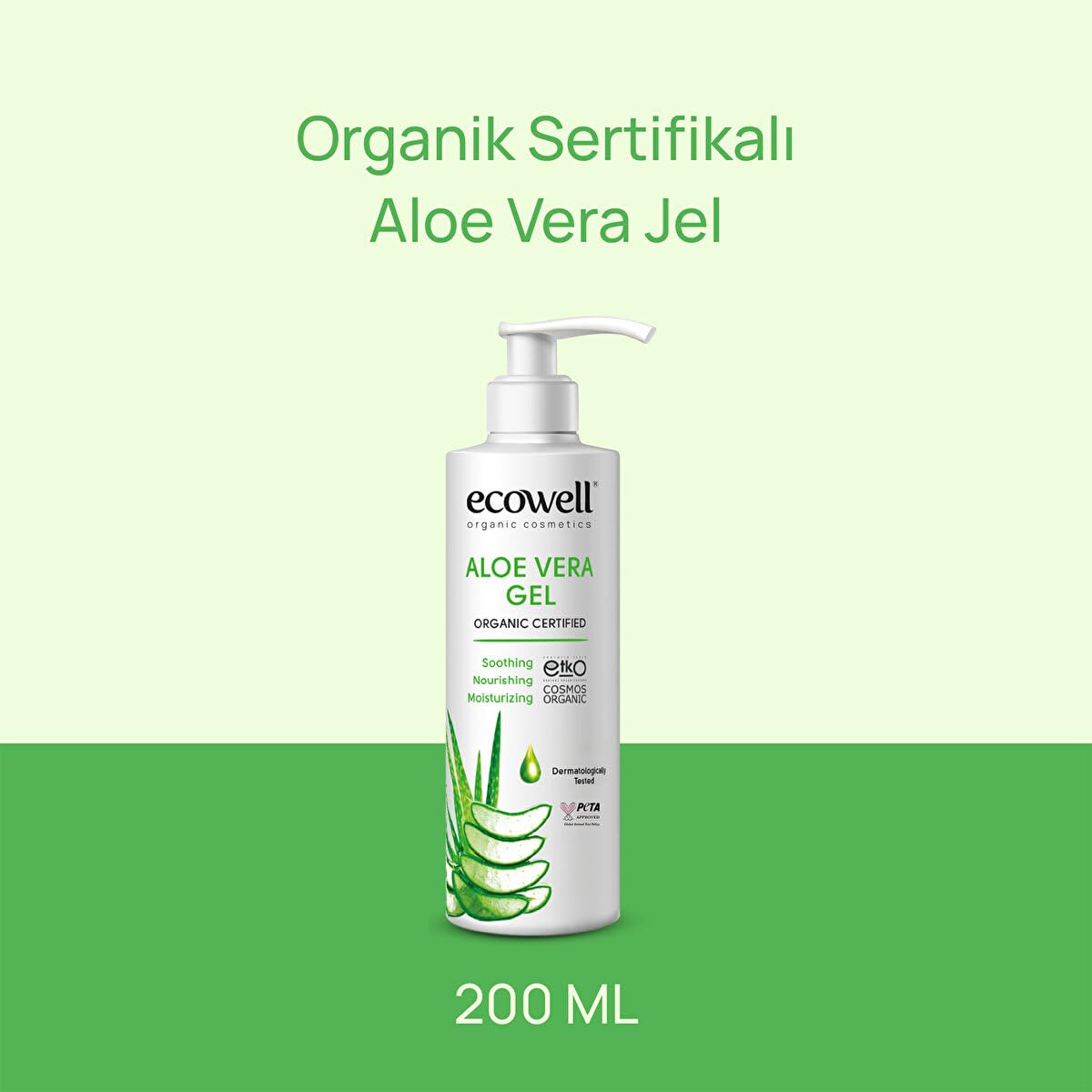 Ecowell Organik Aloe Vera Jel (200 ml)