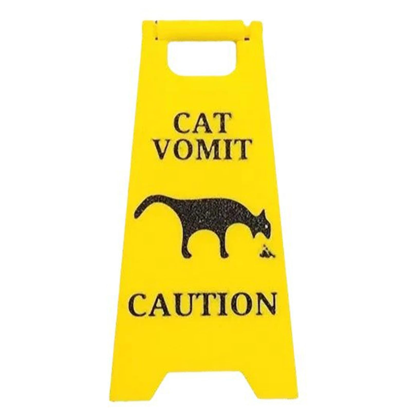 ZWWAAZHF Humorous Cats Vomit Sign Desk Decoration Dogs Perfect for Pet Owners and Animal Clinics Cats Humor Decors Dog