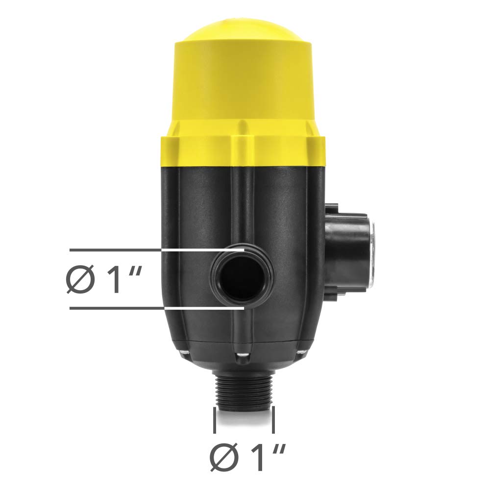 TROTEC Presostato electrónico TDP DSP Para el control de bombas de jardín y agua de 1 fase Interruptor de presión automático monitor de flujo