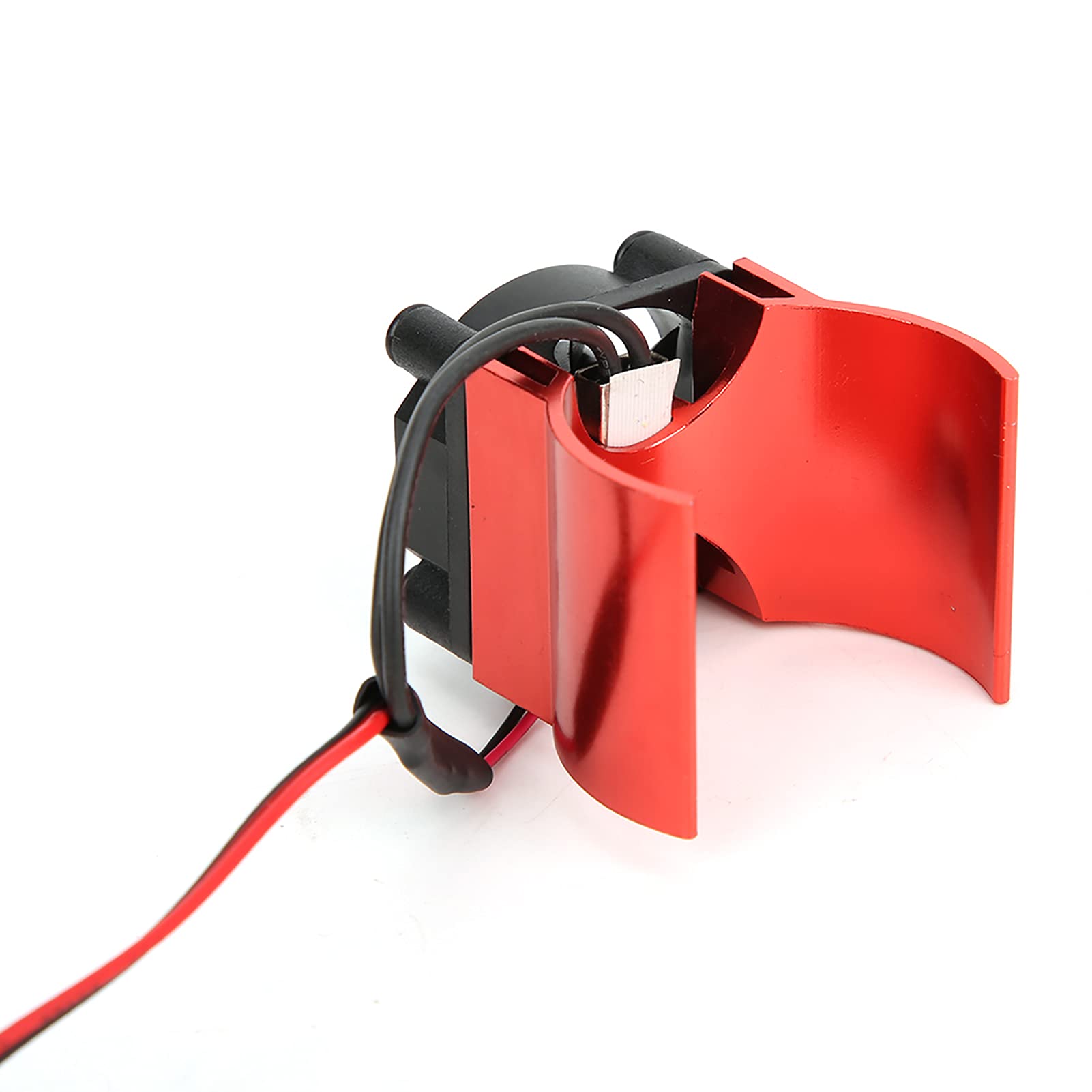 RC Car Cooling Fan, Auto On at 40C High Speed Motor Heat Sink with Aluminum Alloy Material, Fit for Traxxas TRX4 1 10 Scale RC Model (Red)