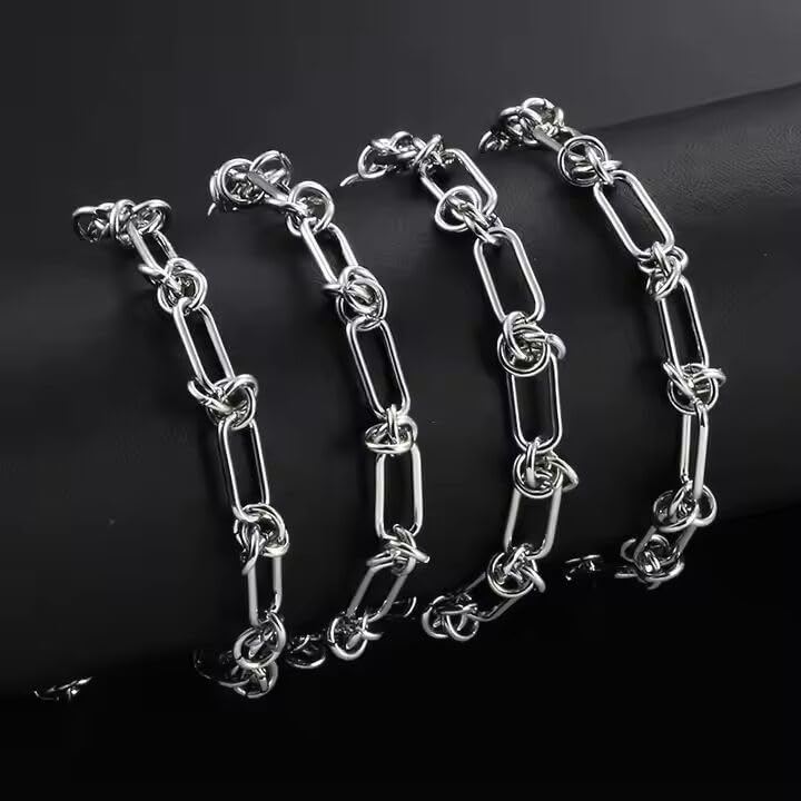 Image of THE MEN THING Chain for Men, Luxury Pure Titanium Steel Chain | Silver Stainless Steel Chain | Necklace Jewellery for Men & Boys