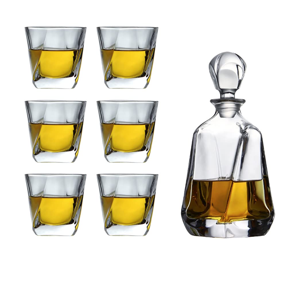 Vasos De Whisky De Cristal De Lujo, Estilo Antiguo, Clásico, Grueso, con Fondo Pesado, Cristal Soplado A Mano En Una Caja De Regalo, Tazas De 7.7 Onzas, Juego De 2/4/6 Tazas, Cócteles S