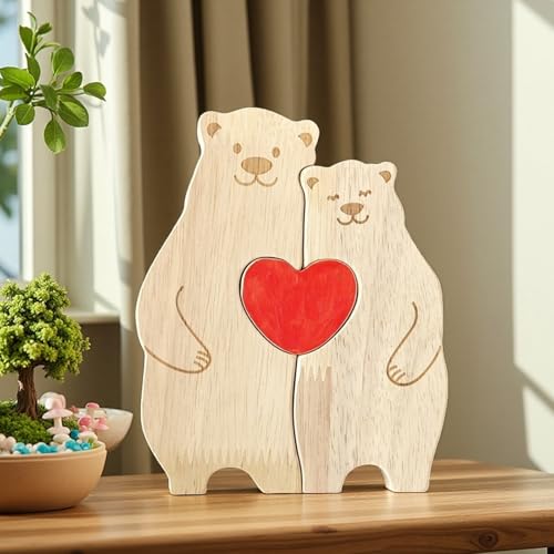 Decoración de madera de oso con acabado artesanal premium 5