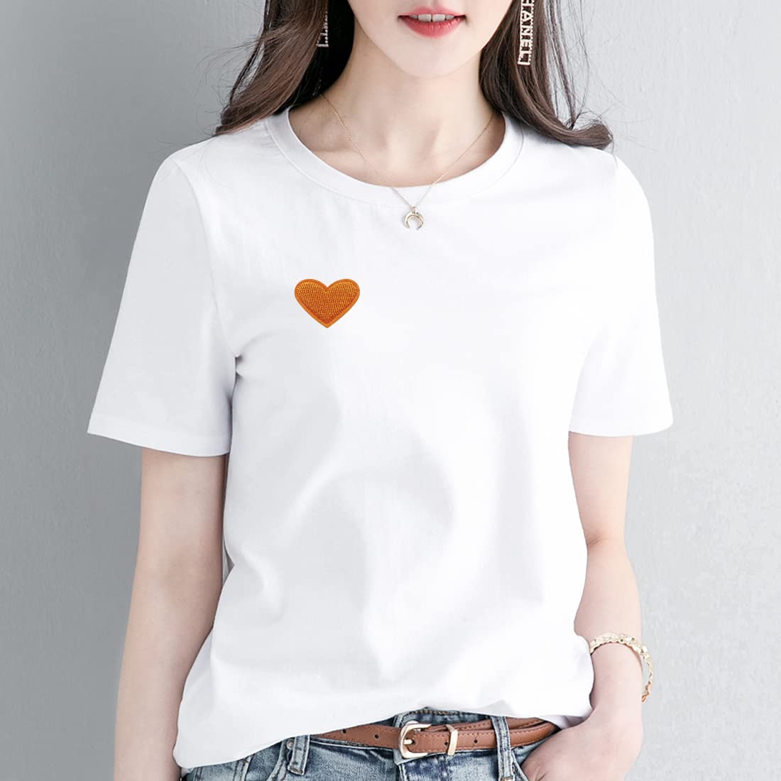 44 Toppe Termoadesive A Cuore - Per Riparare E Decorare Vestiti - Foto 2