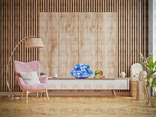 Image of Decorative Glass Marble Colorful Playing Balls (Kanche, Goli), for Vase Filling, Aquarium /Home /Art Decoration (Ocean Brown 950 Gram)