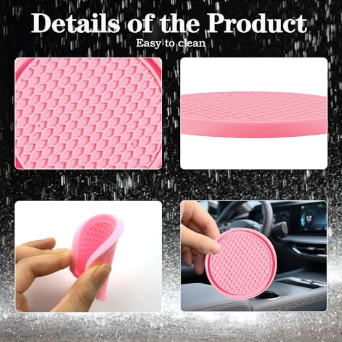 Juego de 4 Portavasos para Carro Antideslizante PVC miniatura 6