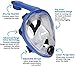 Deep Blue Gear - Vista Vue Full Face Snorkeling Mask, Black/Clear Silicone, Large/X-Large