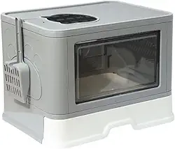 Banheiro Gato Premium Fechado Anti Odor Com Pá Coçador Luxo Caixa De Areia Gatos Fechada Bandeja Sanitária