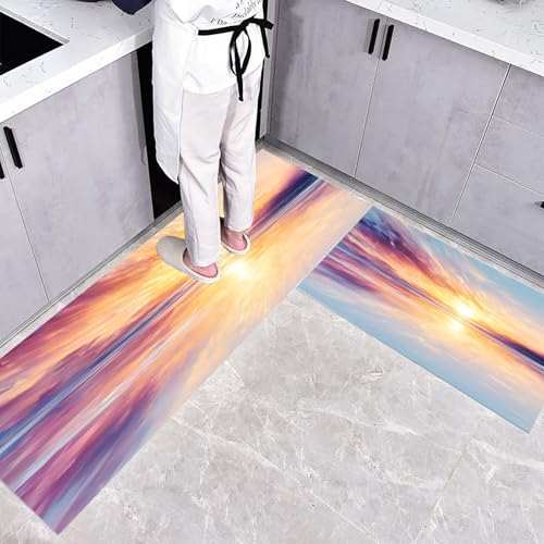 Tapis de cuisine antidérapant pour éviter les glissades lot de 2 lavable eau - 3