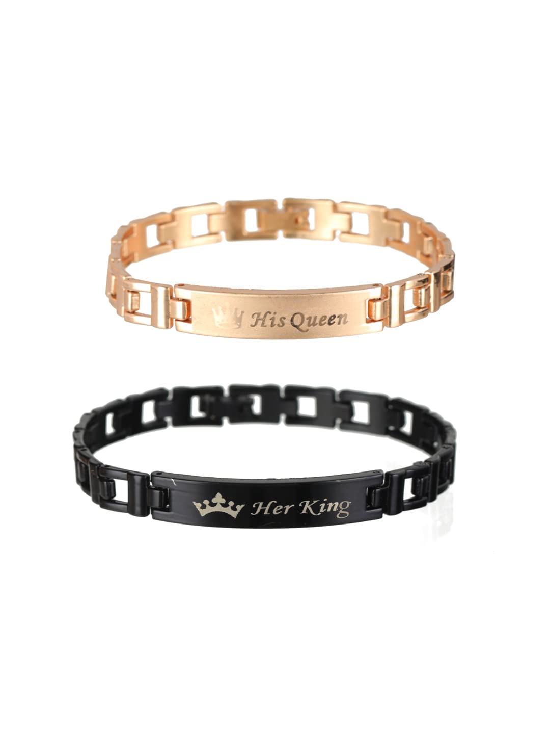 See full amazon price history chart for BOLD BY PRIYAASI King Queen Couple Bracelet - Stylish, Black and Rose Gold-Plated Chain Bracelets for Men and Women BOLD BY PRIYAASI King Queen Couple Bracelet - Stylish, Black and Rose Gold-Plated Chain Bracelets for Men and Women (B0BB7QJY4S) Amazon Price History, Amazon Price Tracker