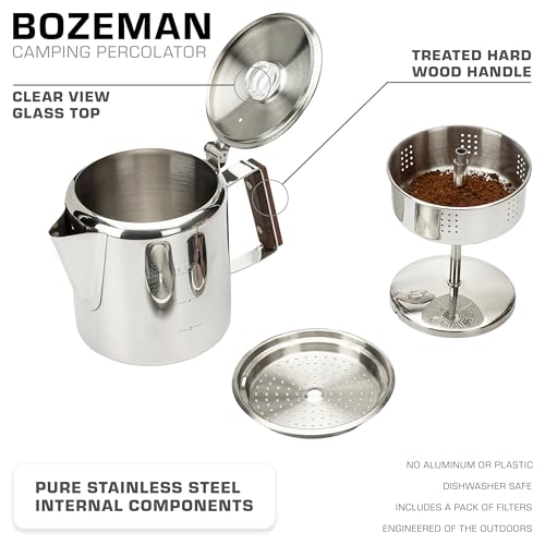 COLETTI Bozeman 6-Cup Stainless Steel Percolator