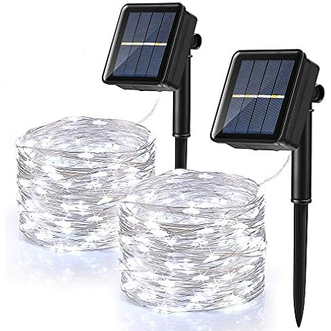 BrizLabs Guirnalda Luces Exterior Solar 120 LED Cover