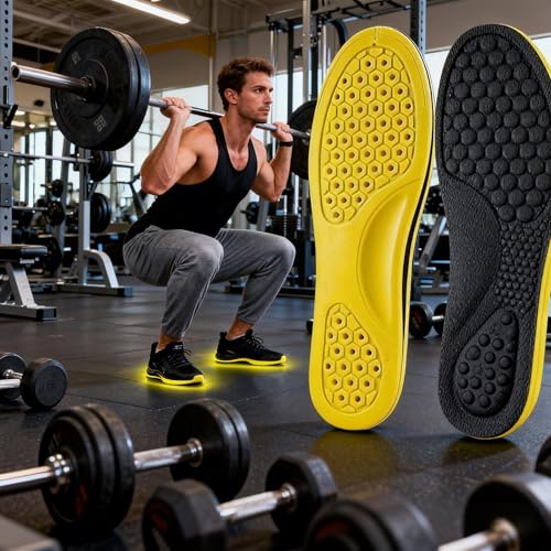 Plantillas deportivas para hombre, negras, talla US 8-8.5 miniatura 4