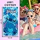 Disney Stitch Handtuch Kinder Badetuch Schnelltrocknend Strandtuch Baumwolle Duschtuch 70x140 cm für Schwimmen und Baden Reise Zubehör (Blau Stitch)