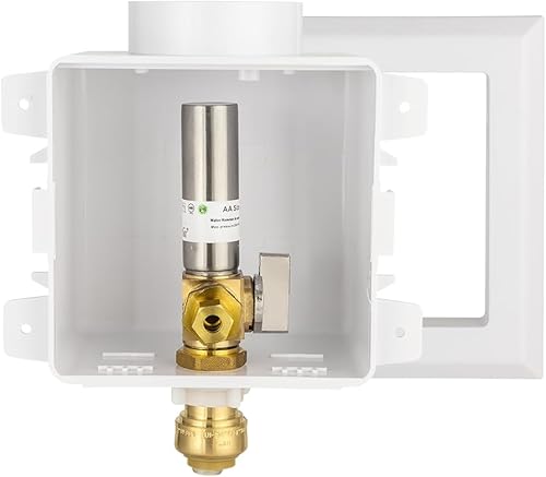 EFIELD Caja universal para máquina de hielo, conexión de entrada de 12 pulgada con válvula de bola de 14 vuelta instalada con pararrayos de acero