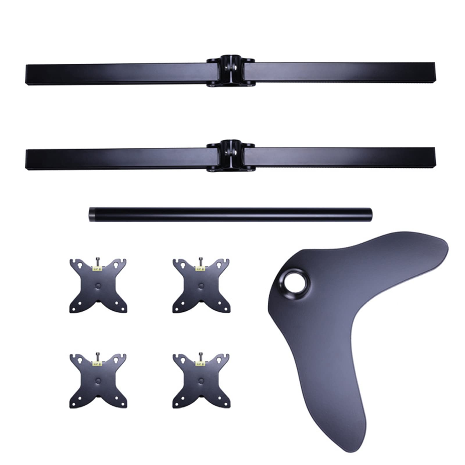 Supporto da Scrivania per 4 Monitor, Compatibile con TV da 17-32 Pollici, con Asta Ergonomica Regolabile in Altezza, Supporta Fino A 8 kg per Braccio, Dimensioni Massime 100X100 Mm.
