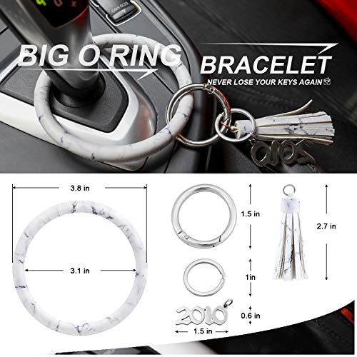 Jiaqee Bangle Key Ring Bracelet,Round Keychain Wristlet Keyrings Holder For Women Girls #TOP1