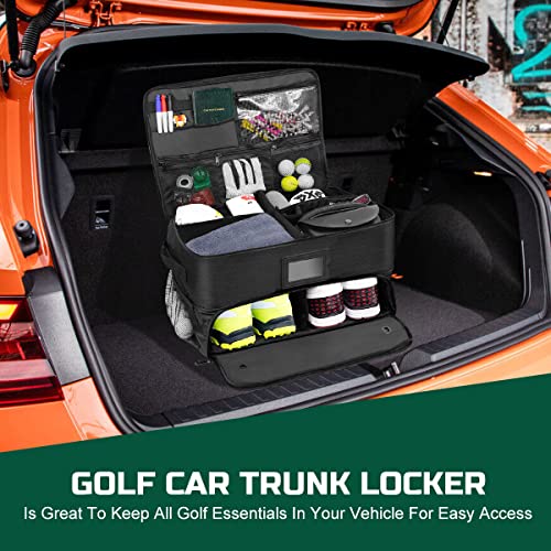 Aliennana 2 Layer Golf Trunk Organizer, Waterproof Portable And Foldable Car Golf Storage Trunk Organizer Storage-Portable And Foldable, Durable Golf Travel Storage For Golf Accessories #TOP7