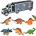 Toy model Voitures, Transport, Jouets Camion Porteur avec des Jouets Animaux Jouets, Set Double Rangement intérieur for Enfants Garçons Filles 3 Ans