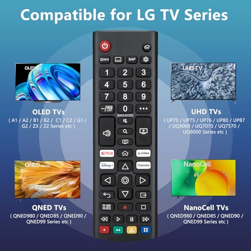 image for OMAIC Universal for LG Smart TV Remote Control Replacement (Pack of 2)