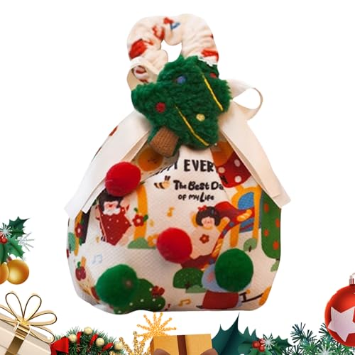 子供向けクリスマスお菓子バッグ,再利用可能な布製キャンディーラップポーチ - クリスマスクッキー収納バッグ,パーティー ギフト 季節のデコレーター 家族集会 オフィス 教師 学生 イベントプランナー ホリデーフェスティバル 用
