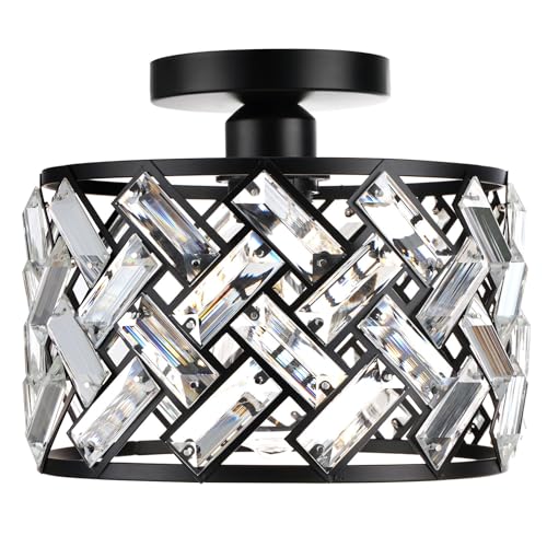 Lampe suspendue lustre moderne en cristal pour chambre cosy