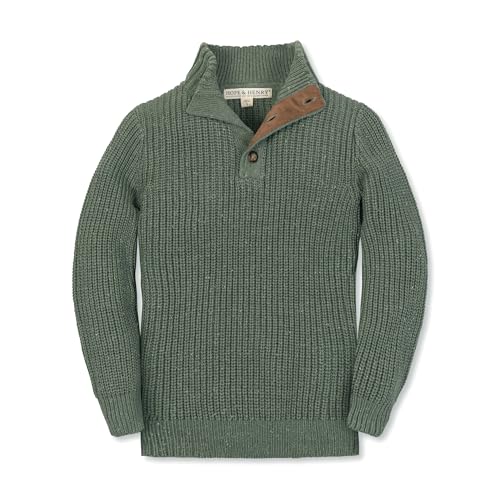 Image of Natural Mock Neck Sweater by Hope & Henry Boy