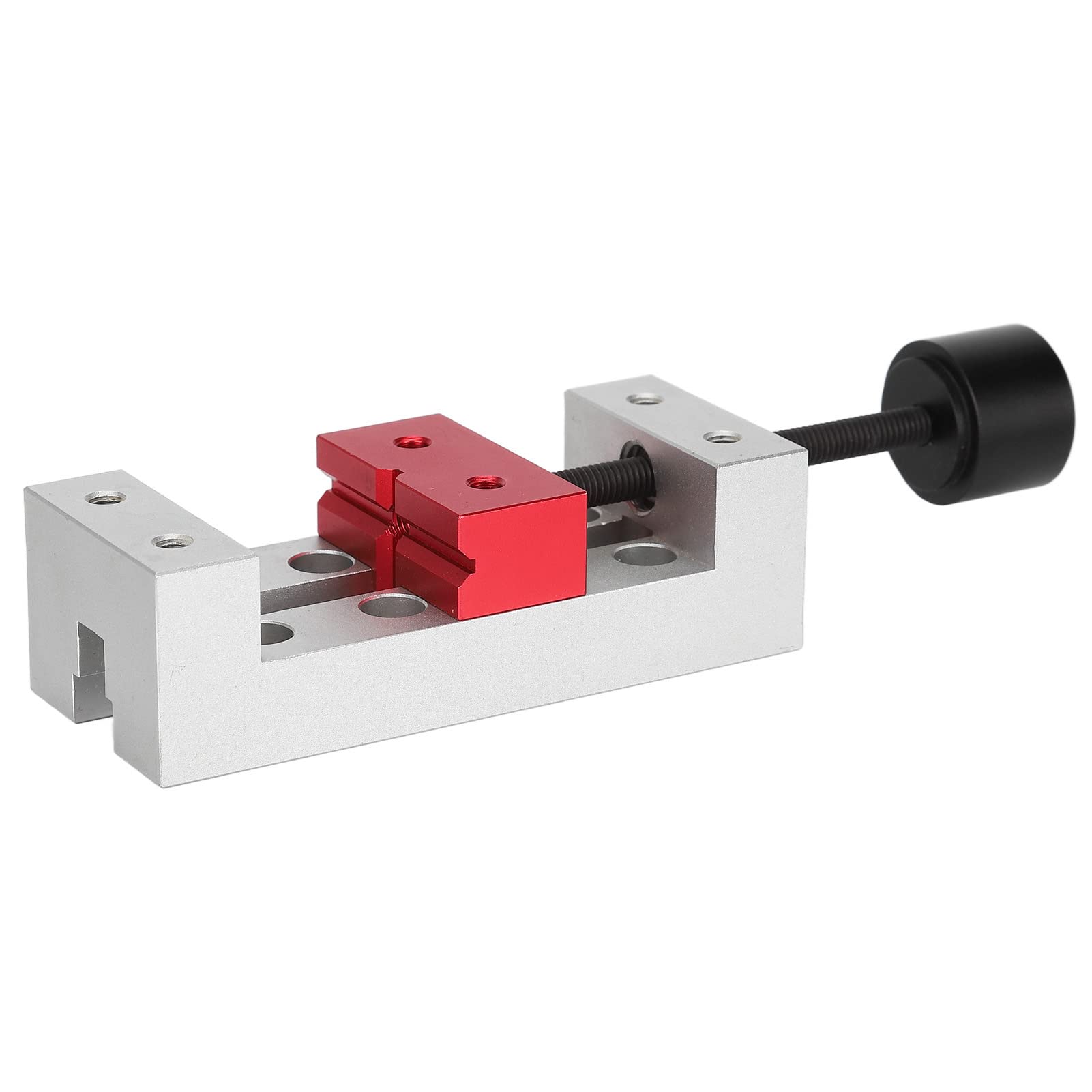 Yomiyuyr Miniature Bench Table Vise, Small Vise Clamp, 50mm Clamping Range, Aluminum Alloy Construction, Compact Design for Drilling, 1.97in