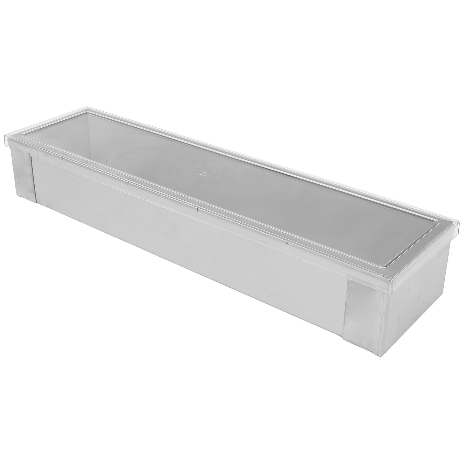 TIDTALEO Molde Rectangular de Acero Inoxidable con Tapa y Medidas Grabadas, Bandeja para Pasteles y Postres Versátil para Repostería Profesional y Casera