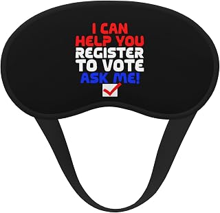 I Can Help You Register to Vote Polyester Satin 3PCS Blackout Sleep Mask Adjustable Strap Men Women Comfortable Eyeshade Night Travel1