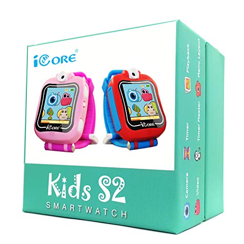 Icore Smart Watch For Kids | Gizmo Watch With Learning Games Gifts For 7 Year Old Girls | Touch Screen Gizmo Watch Selfie-Camera Video Watches Age For Girls Ages 5-7 Best Birthday Gifts (Red) #TOP7