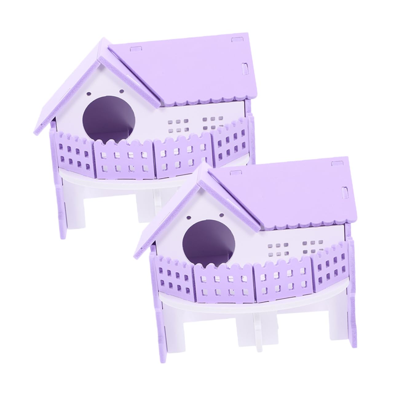 POPETPOP 8 Pièces Villa à Deux étages Hamster Accessoire Hamster Accessoires Cage pour Abri de détente pour délicate cachette de Maisons de s PVC