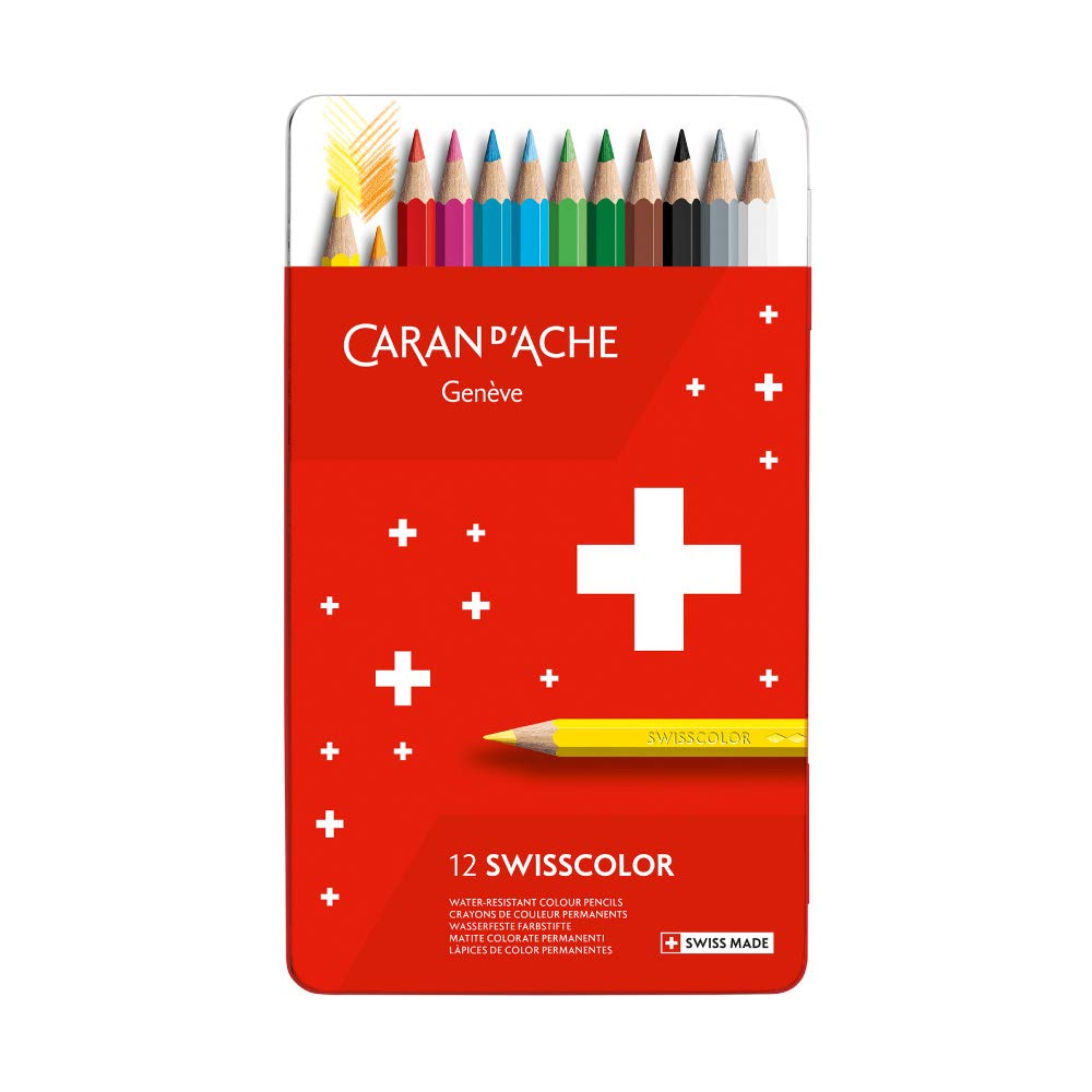Caran D'Ache Assorted Colour Pencils Set of 12