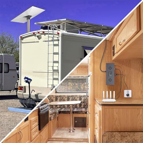 Inyector PoE inteligente 5 en 1 150W GigE con entrada AC a DC 48V 3A, salidas USB A y Tipo C, protección ESD para antena parabólica rectangular mini miniatura 3
