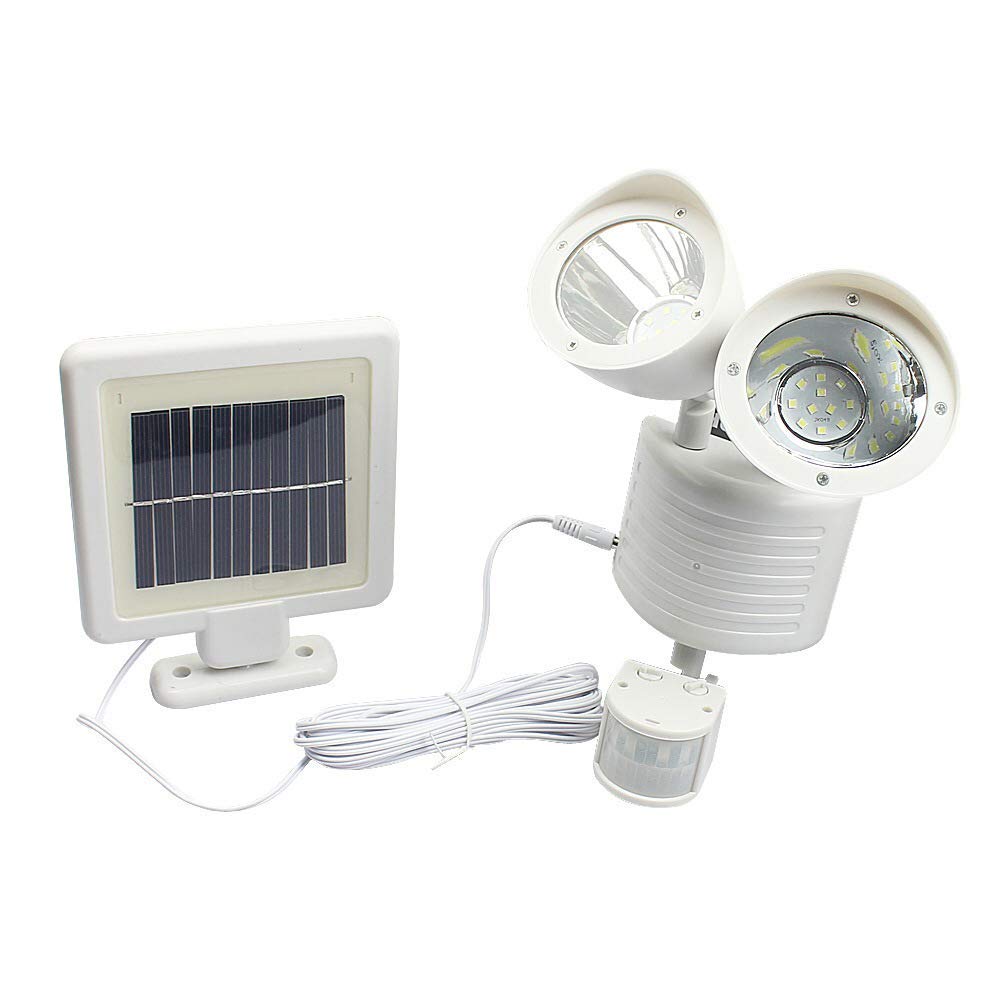 Spotlightsolar led spotlights double tête pour illuminer vos soirées et chemins de jardin