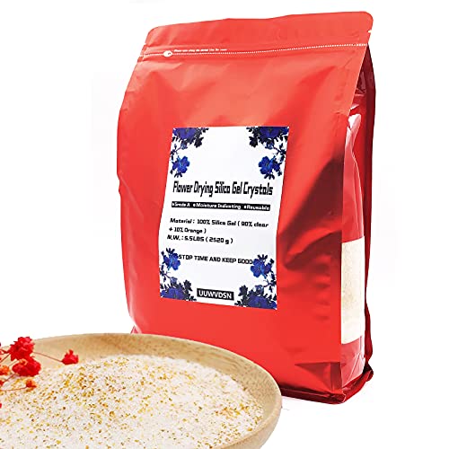 Silica Gel ï¼ŒSilica Gel Flower Drying,Silica Gel Crystal for Flowers Drying ï¼Œ5.5 Pounds ï¼Œ Non-Toxic, Moisture Absorbing, Reusable (Red)