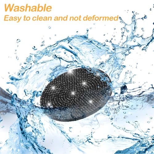 Image of Osilly Bling Car Cup Holder Coaster, Crystal Rhinestone Anti-Slip Insert Coasters, Universal 2.75 Inch Fashion Automotive Cup Mat, Car Interior Accessories Decor Gifts for Women (Black, 4PCS)