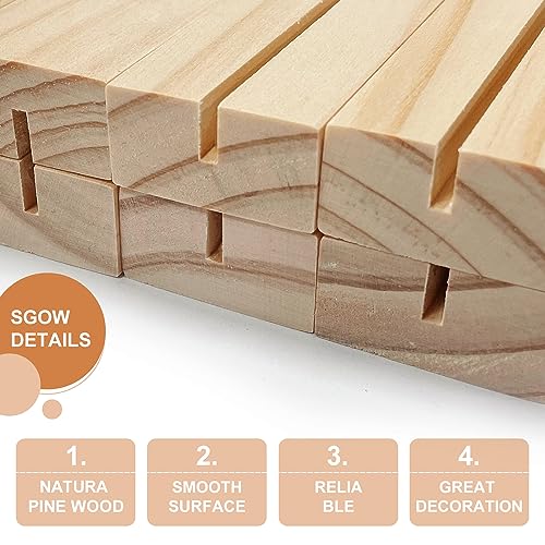 Image of 10 PCS Wood Place Card Holders,Wood Sign Holders,Table Number Holder Stands,Picture Holder,Name Card Holder for Wedding,Retail Shop,Parties, Anniversaries,Business Card Holders for Decoration,Events(Acrylic Not Included)