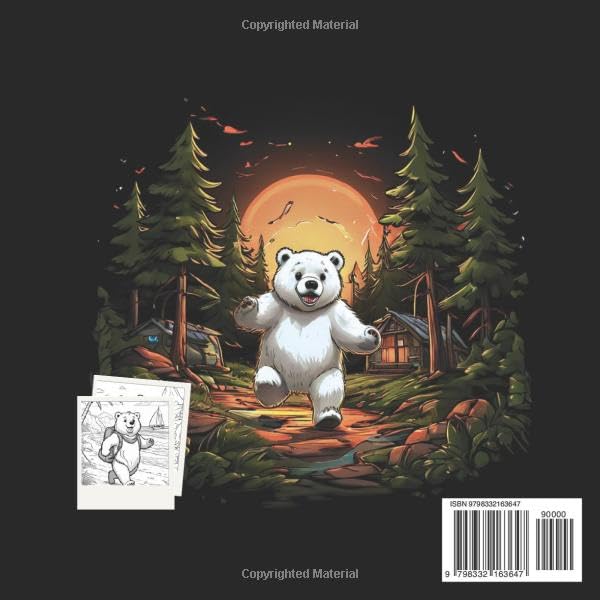 Best Bear Coloring Book: Relaxing Designs Featuring Cuddly Bears,Adorable Ursine Artwork to Color for kids and adults image 3