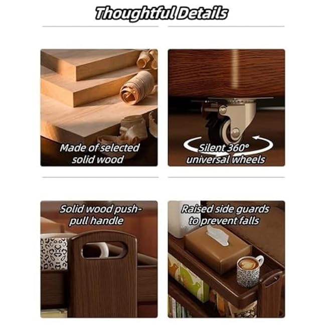 Ultra-Thin 4-Tier Utility Cart - Versatile Mobile Storage Rack for Kitchen, Dining Room & Living Room - Stylish Black Shelving Unit for Home Organization & Space Saving-xY9ezwk7